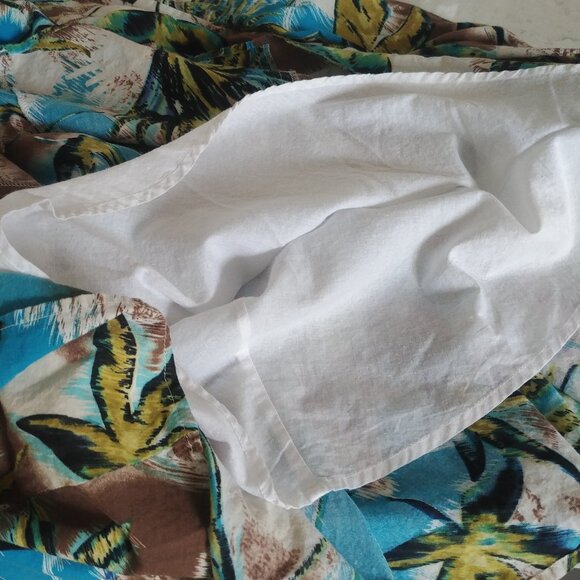 Rachel Adams 100% cotton midi skirt full pleated lined blue green pattern 8 - Picture 10 of 12